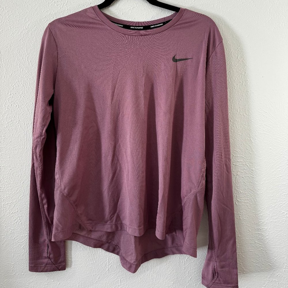 Womens Nike Dri-Fit LS Workout Tee - Size M